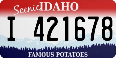 ID license plate I421678