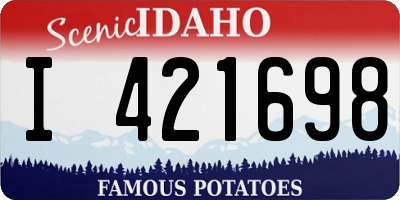 ID license plate I421698
