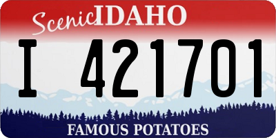 ID license plate I421701