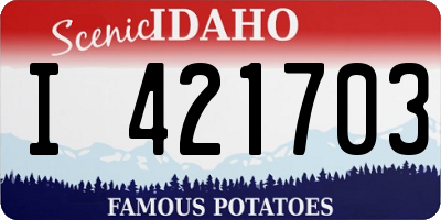 ID license plate I421703