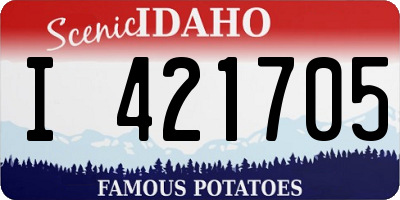 ID license plate I421705