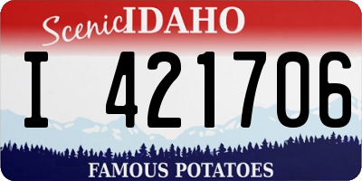 ID license plate I421706
