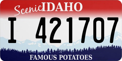 ID license plate I421707