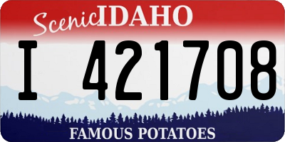 ID license plate I421708