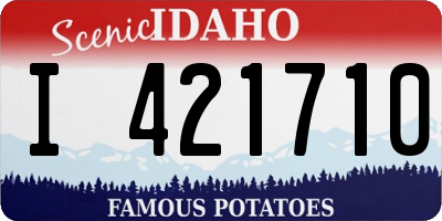ID license plate I421710