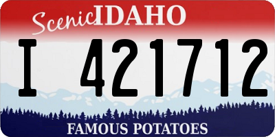 ID license plate I421712