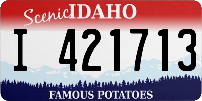 ID license plate I421713