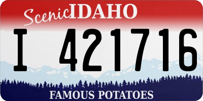 ID license plate I421716