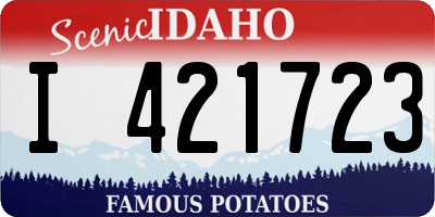 ID license plate I421723