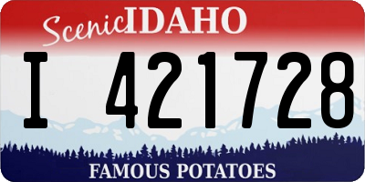 ID license plate I421728