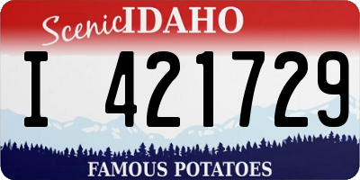 ID license plate I421729