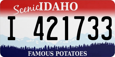 ID license plate I421733