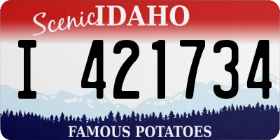 ID license plate I421734
