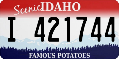 ID license plate I421744