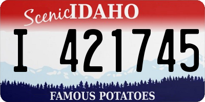 ID license plate I421745