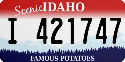 ID license plate I421747
