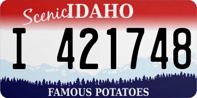ID license plate I421748