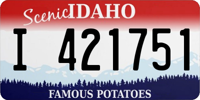 ID license plate I421751