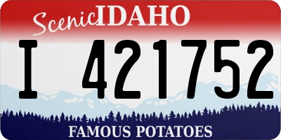 ID license plate I421752