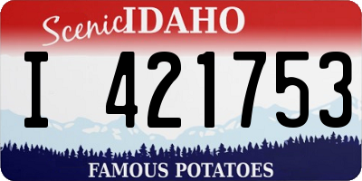 ID license plate I421753