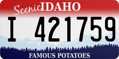 ID license plate I421759