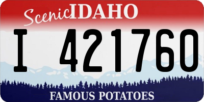 ID license plate I421760