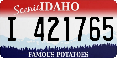 ID license plate I421765