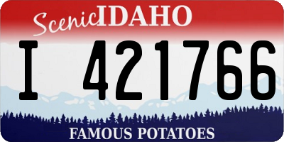 ID license plate I421766