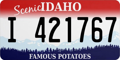 ID license plate I421767
