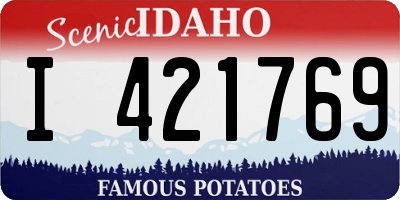 ID license plate I421769