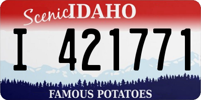 ID license plate I421771
