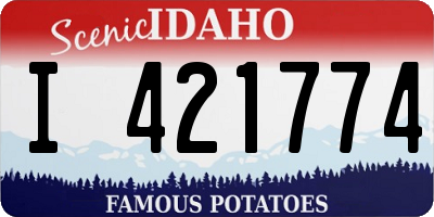 ID license plate I421774
