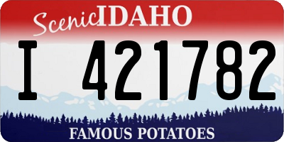 ID license plate I421782