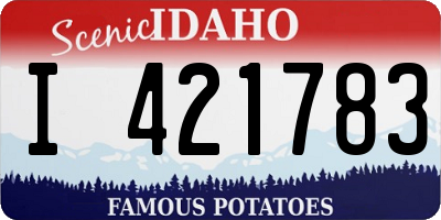ID license plate I421783