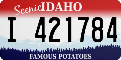 ID license plate I421784