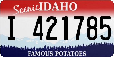 ID license plate I421785