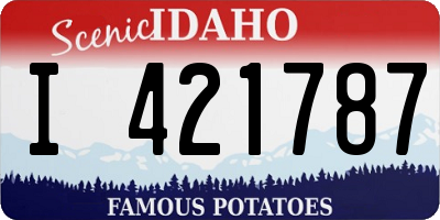ID license plate I421787