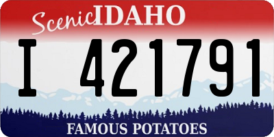 ID license plate I421791