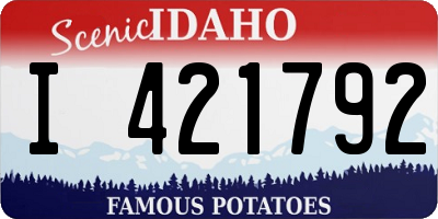 ID license plate I421792
