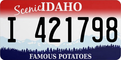ID license plate I421798