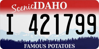 ID license plate I421799
