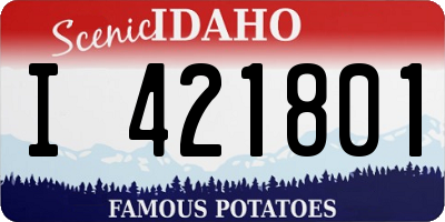 ID license plate I421801