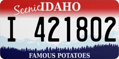 ID license plate I421802