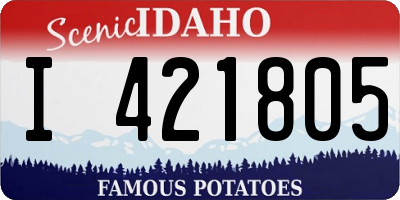 ID license plate I421805