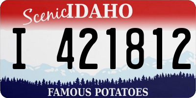 ID license plate I421812