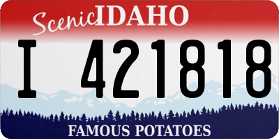 ID license plate I421818