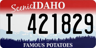 ID license plate I421829