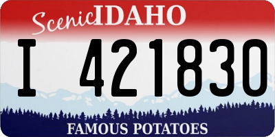 ID license plate I421830