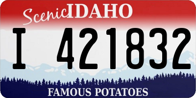 ID license plate I421832