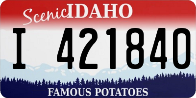 ID license plate I421840